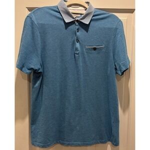 Ted Baker Mens Polo Short Sleeves Shirt Blue Size‎ 4/L